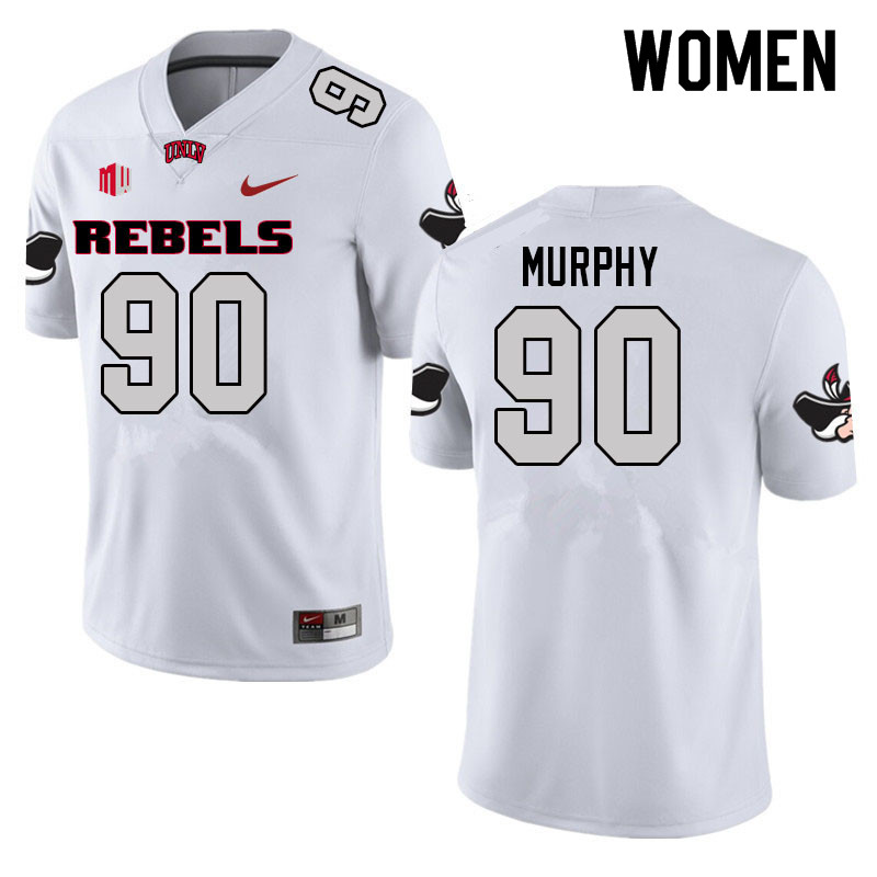 Women #90 Connor Murphy UNLV Rebels College Football Jerseys Sale-White